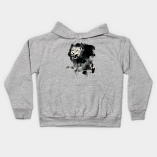 Lion Japanese ink Painting Kids Hoodie